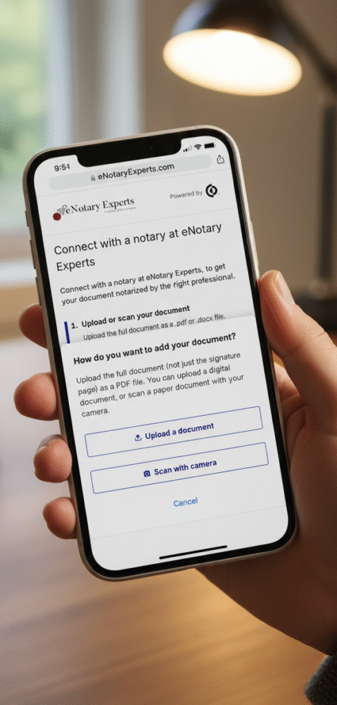 eNotaryExperts mobile remote notarization process